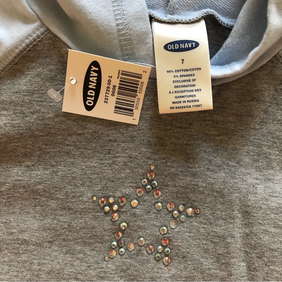 NEW Old Navy Long-Sleeve Cotton Hoodie Dress for Girls Color block, gray blue - Picture 8 of 10